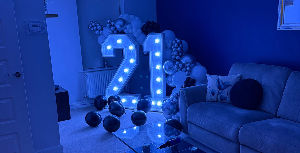 LED numbers with Balloons