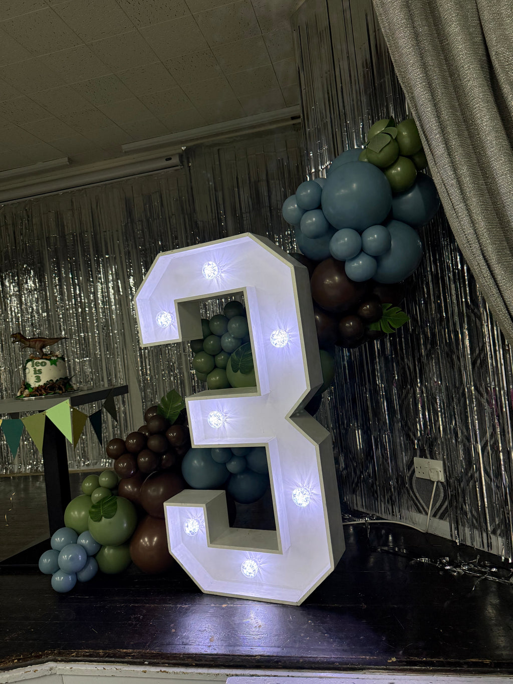 LED Number With Balloons