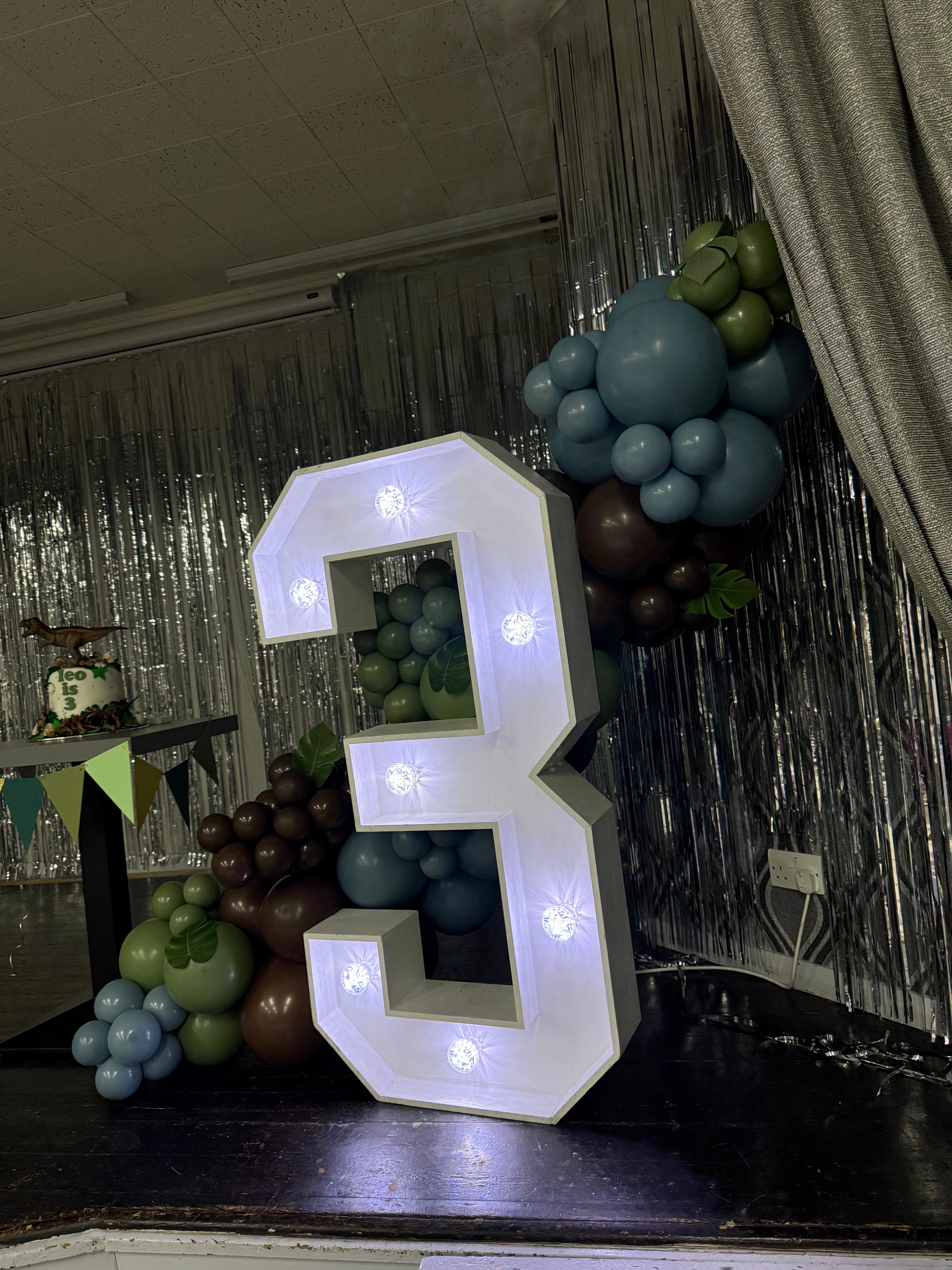 LED Number With Balloons