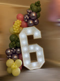 LED Number With Balloons